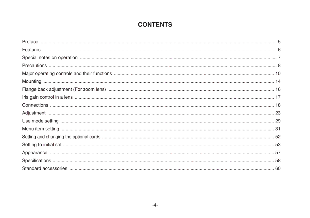 Panasonic F0205Y0, VQTB0088D manual Contents 