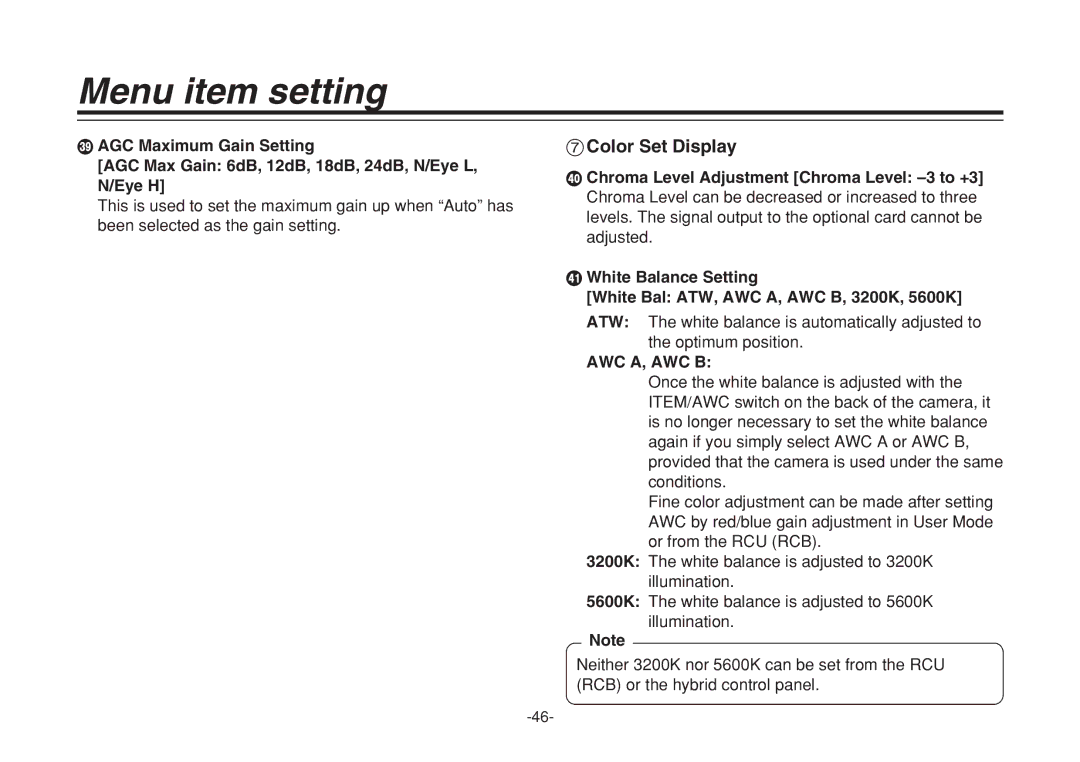 Panasonic F0205Y0, VQTB0088D manual Color Set Display 