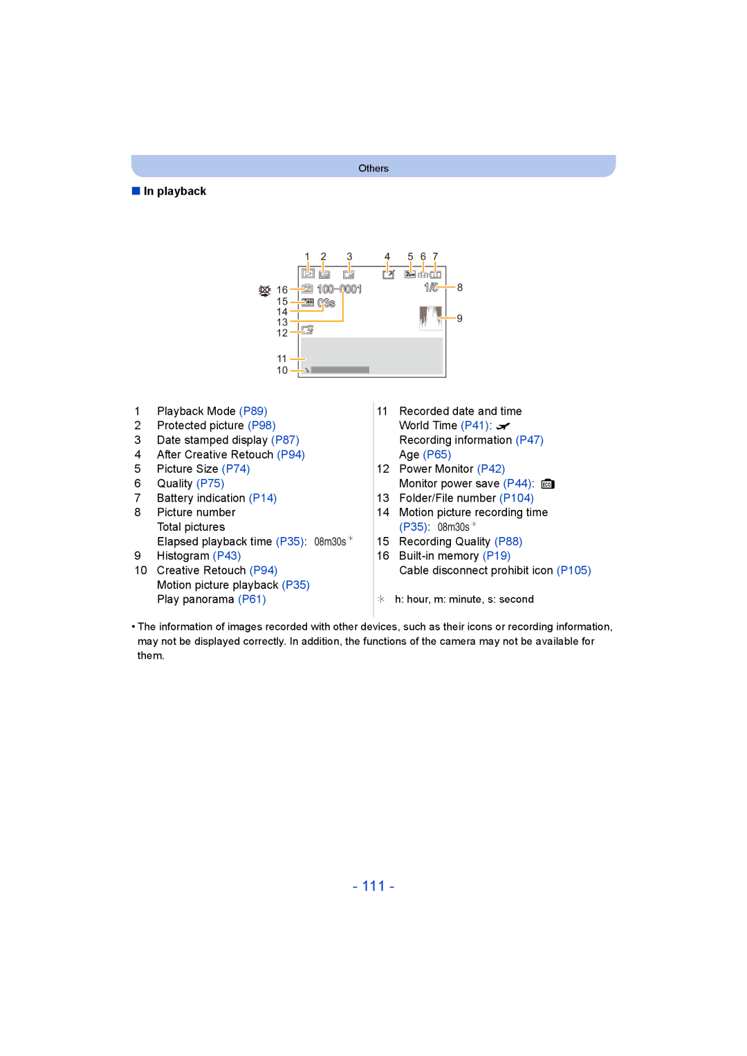 Panasonic F0214NK0, DMC-LZ40, VQT5G33 operating instructions 111, Playback 