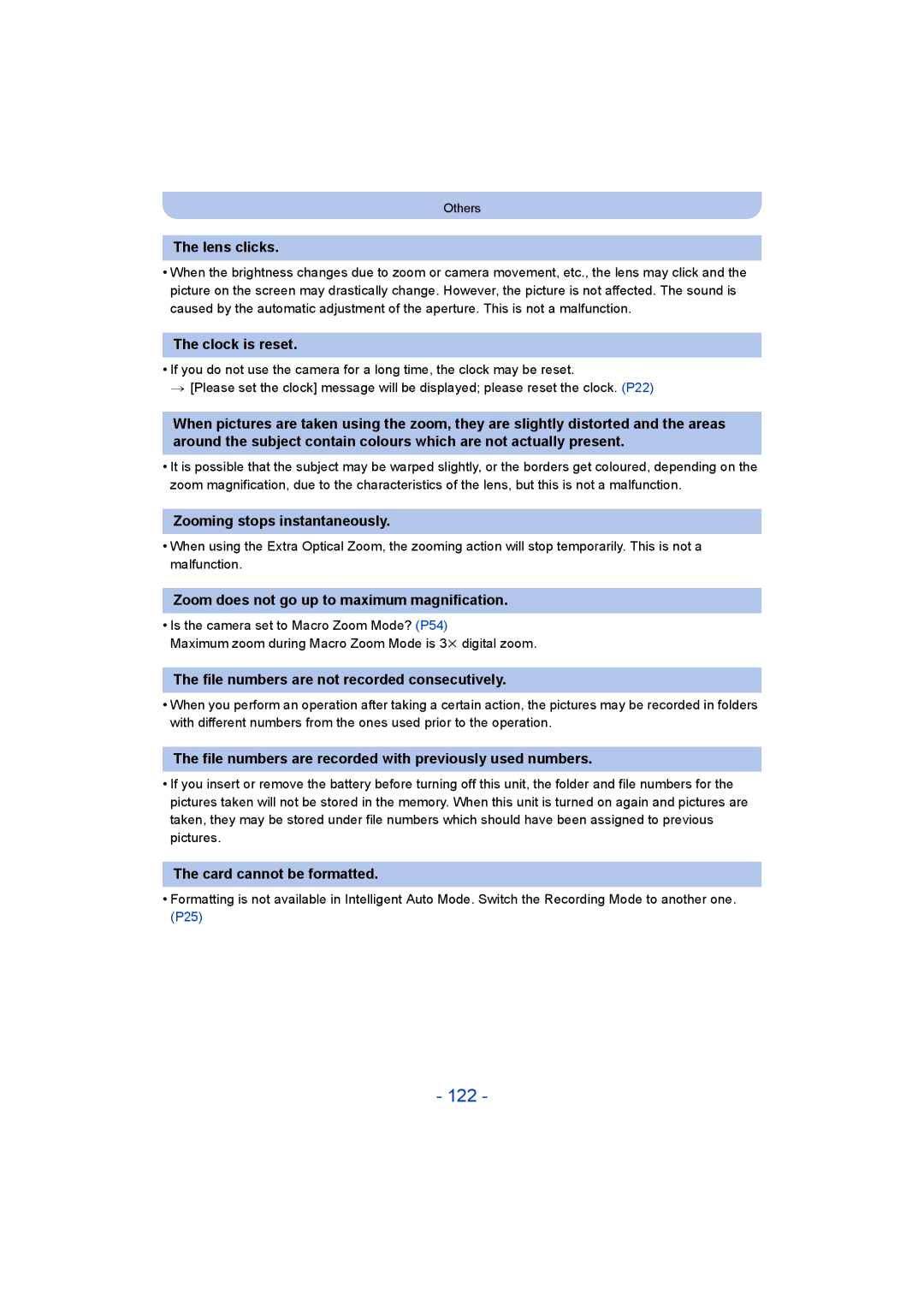 Panasonic VQT5G33, F0214NK0, DMC-LZ40 operating instructions 122 