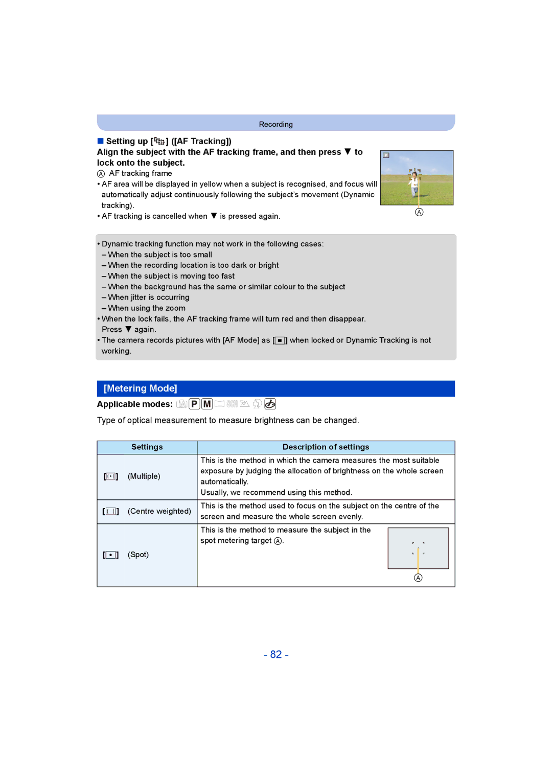 Panasonic DMC-LZ40, F0214NK0, VQT5G33 operating instructions Metering Mode 