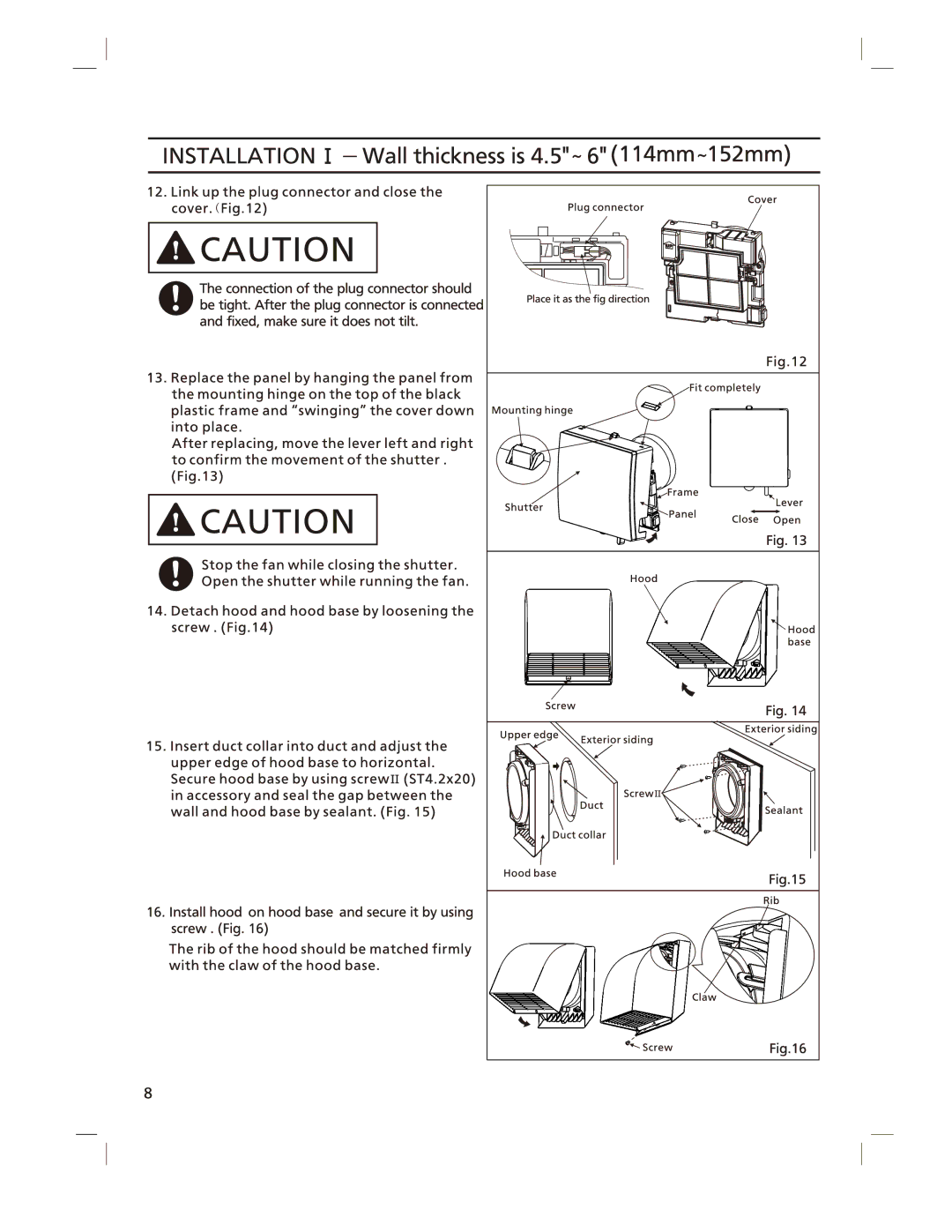 Panasonic FV-01WS2, FV-04WS2 manual 