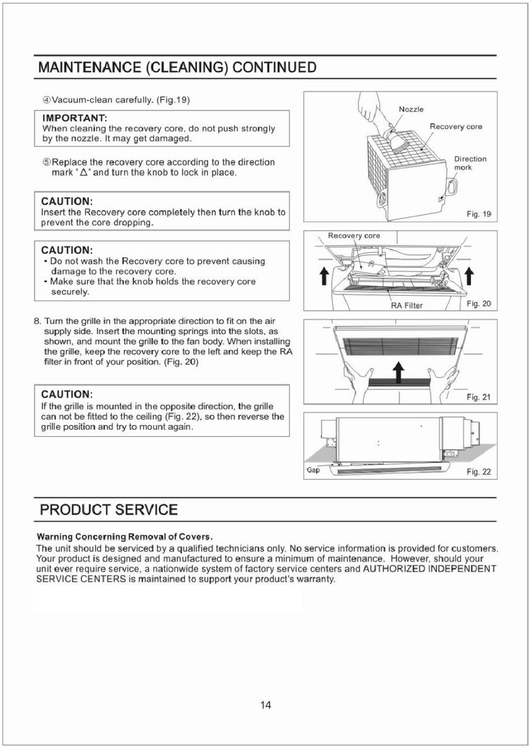 Panasonic FV-04VE1 manual 