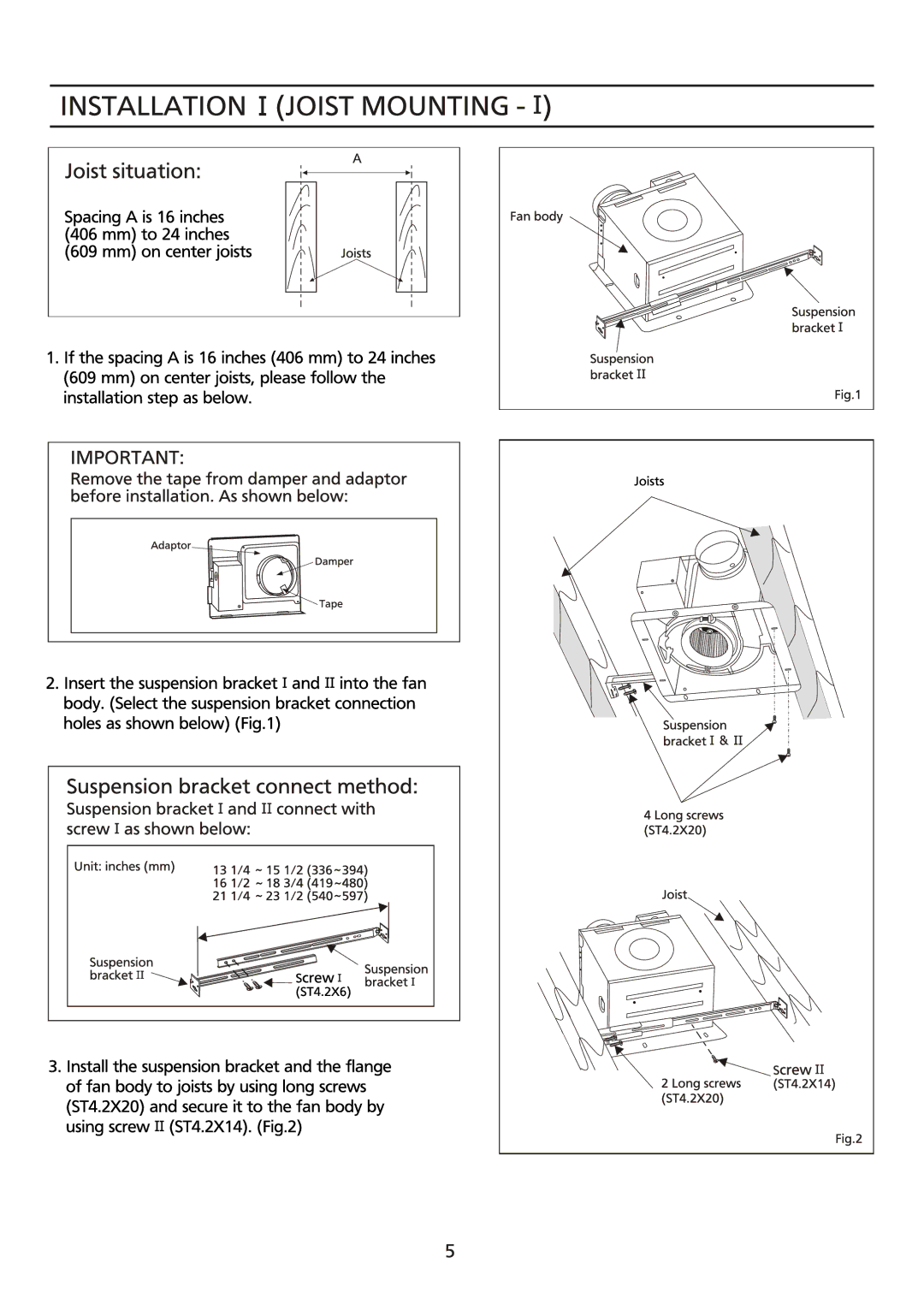 Panasonic FV-15VQ5, FV-11VQ5, FV-08VQ5, FV-05VQ5 manual 