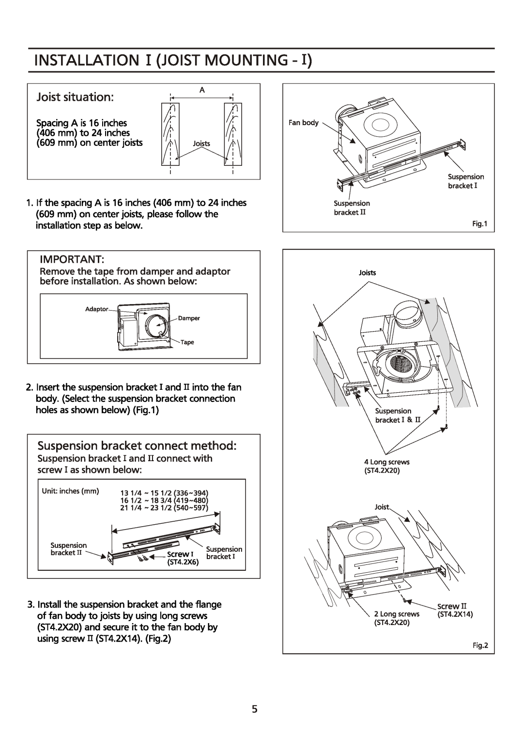 Panasonic FV-15VQ5, FV-11VQ5, FV-08VQ5, FV-05VQ5 manual 