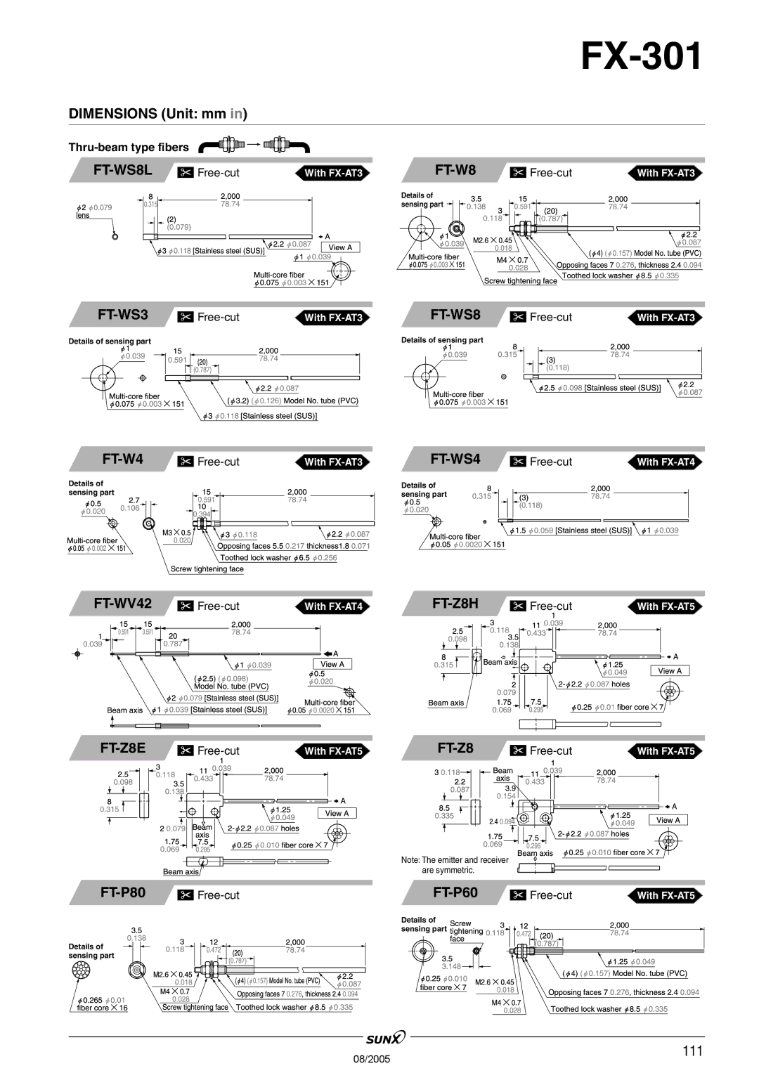 Panasonic FX-301 manual FT-WS8L 