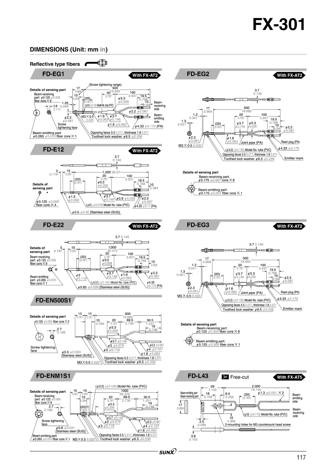 Panasonic FX-301 manual FD-EN500S1, FD-ENM1S1, FD-L43 