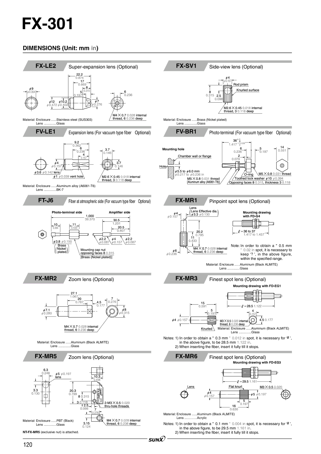 Panasonic FX-301 manual FX-LE2, FV-LE1, FT-J6, FX-SV1, FV-BR1, FX-MR1, FX-MR3 