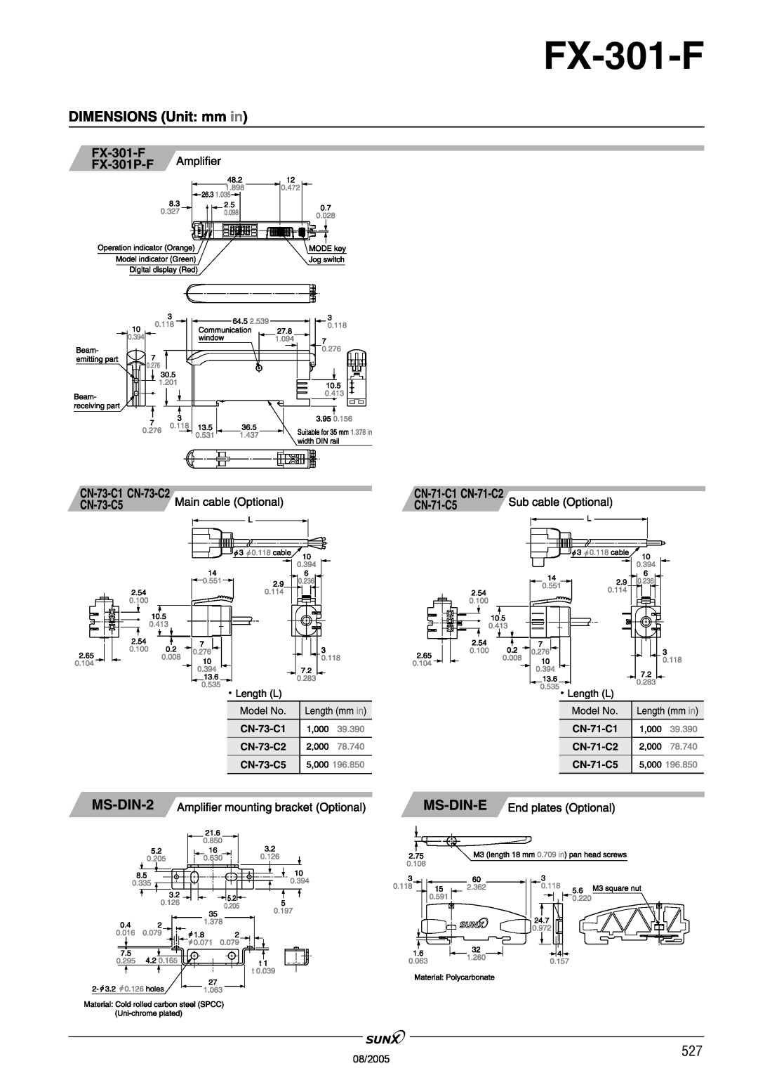 Panasonic manual FX-301-F, 08/2005 