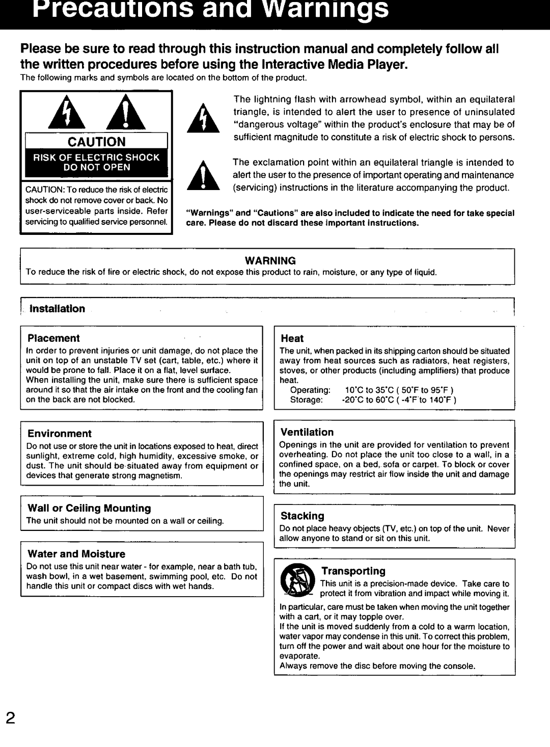 Panasonic FZ-35S manual 