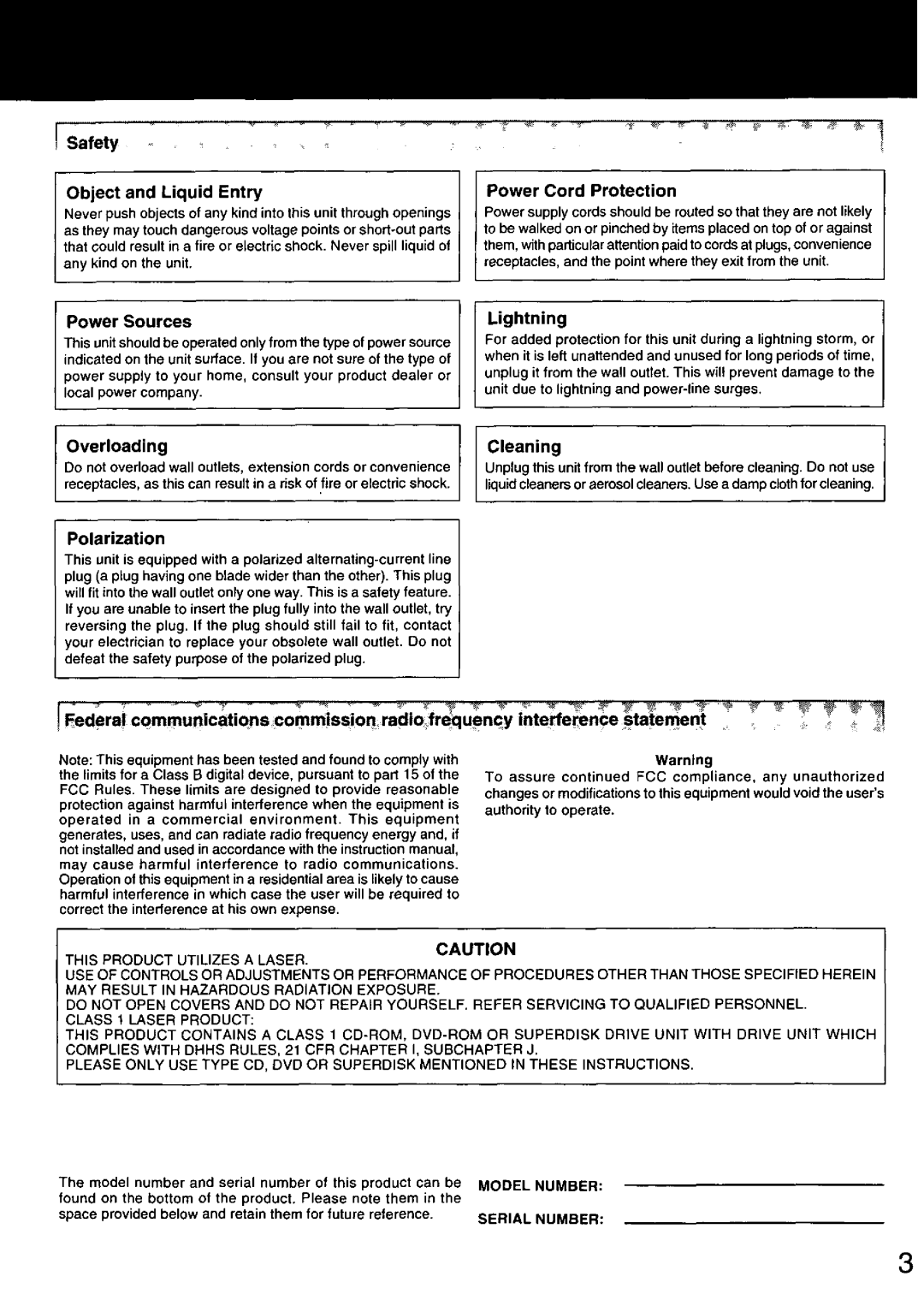 Panasonic FZ-35S manual 