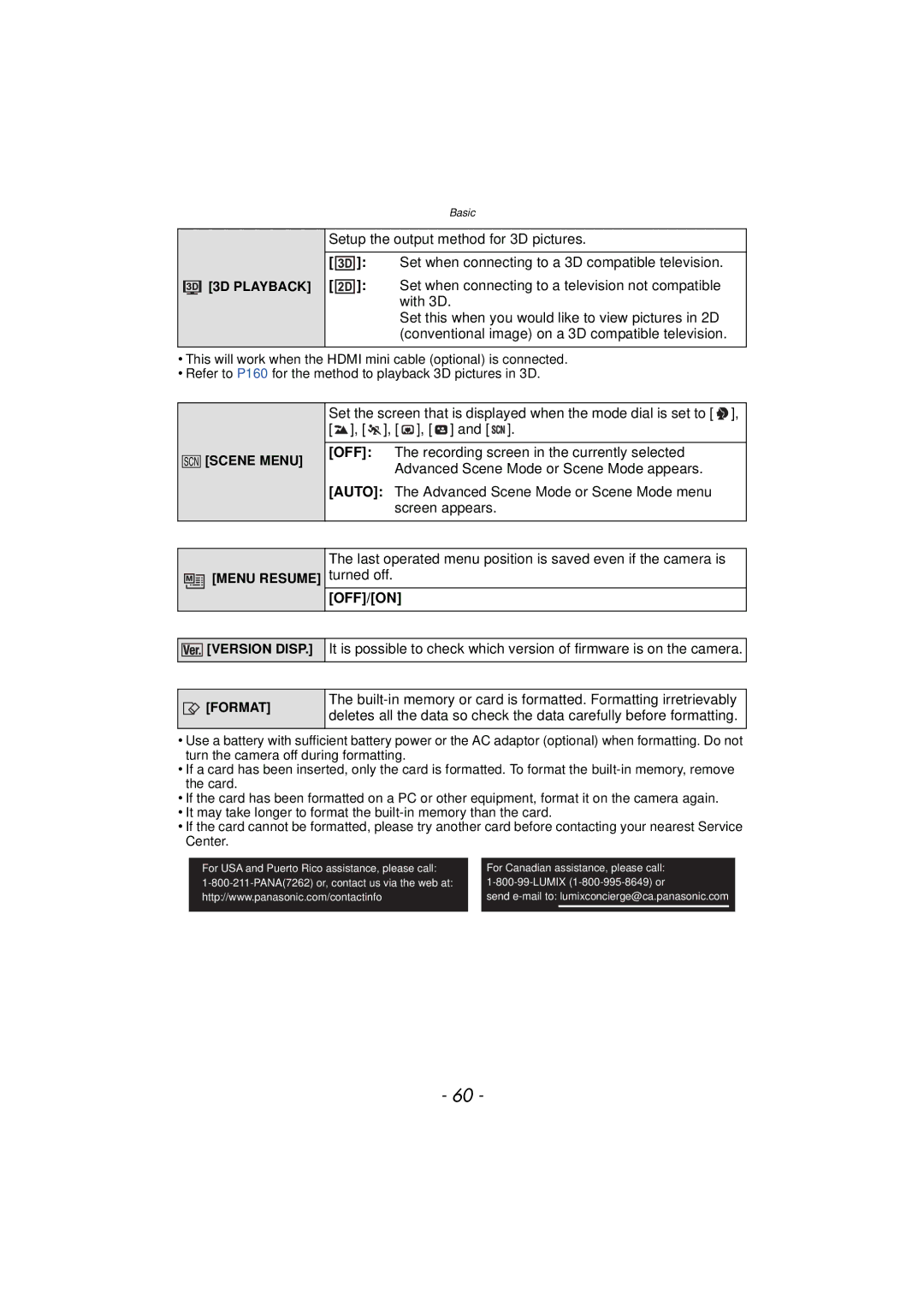 Panasonic DMCFZ150K owner manual 3D Playback 