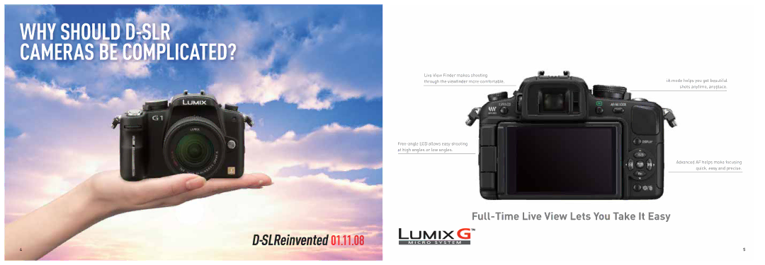 Panasonic G1 manual WHY should D-SLR Cameras be COMPLICATED? 