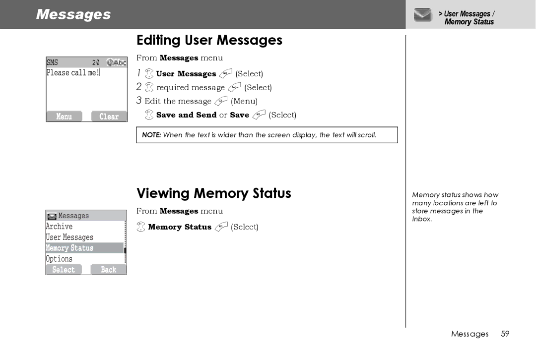 Panasonic G70 manual Required message a Select Edit the message a Menu 