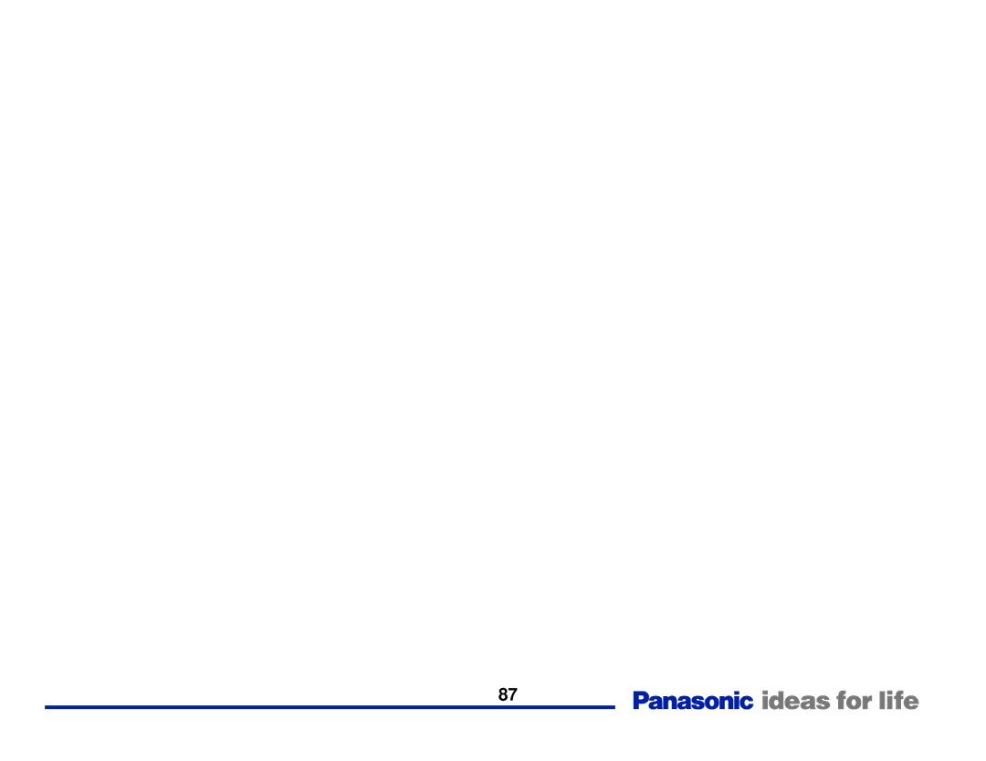 Panasonic Generation Plasma Display Television manual 