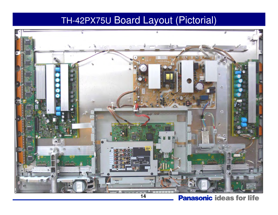 Panasonic Generation Plasma Display Television manual TH-42PX75U Board Layout Pictorial 