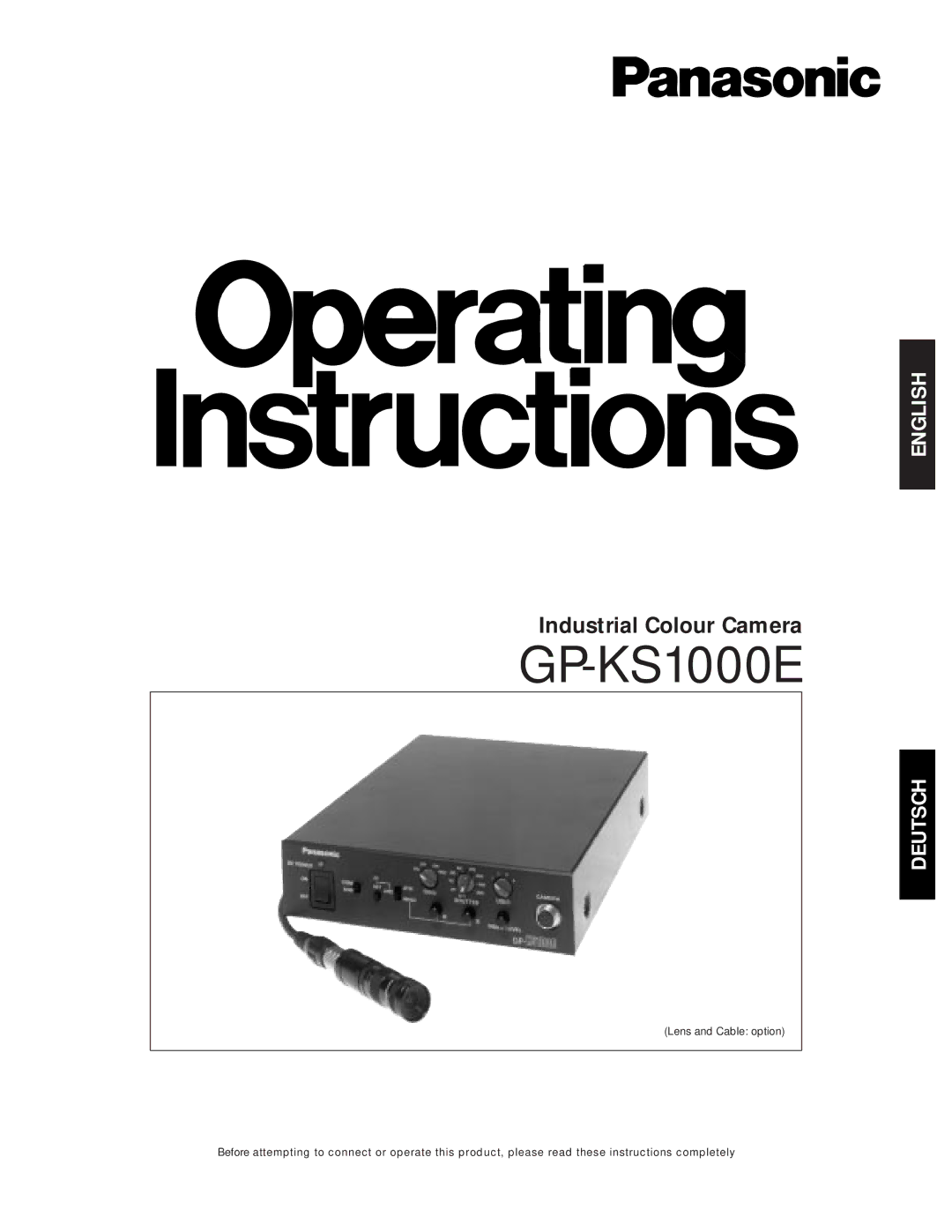 Panasonic GP-KS1000E manual 