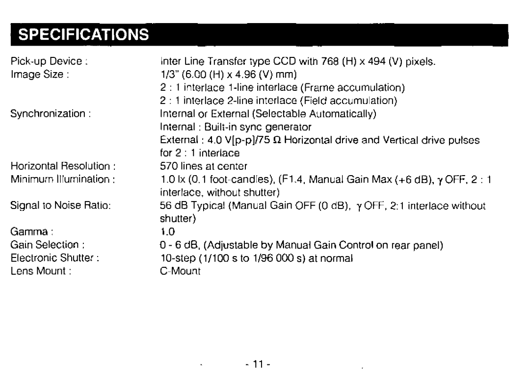 Panasonic GP-MF130 manual 