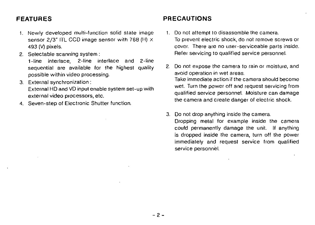 Panasonic GP-MF502 manual 