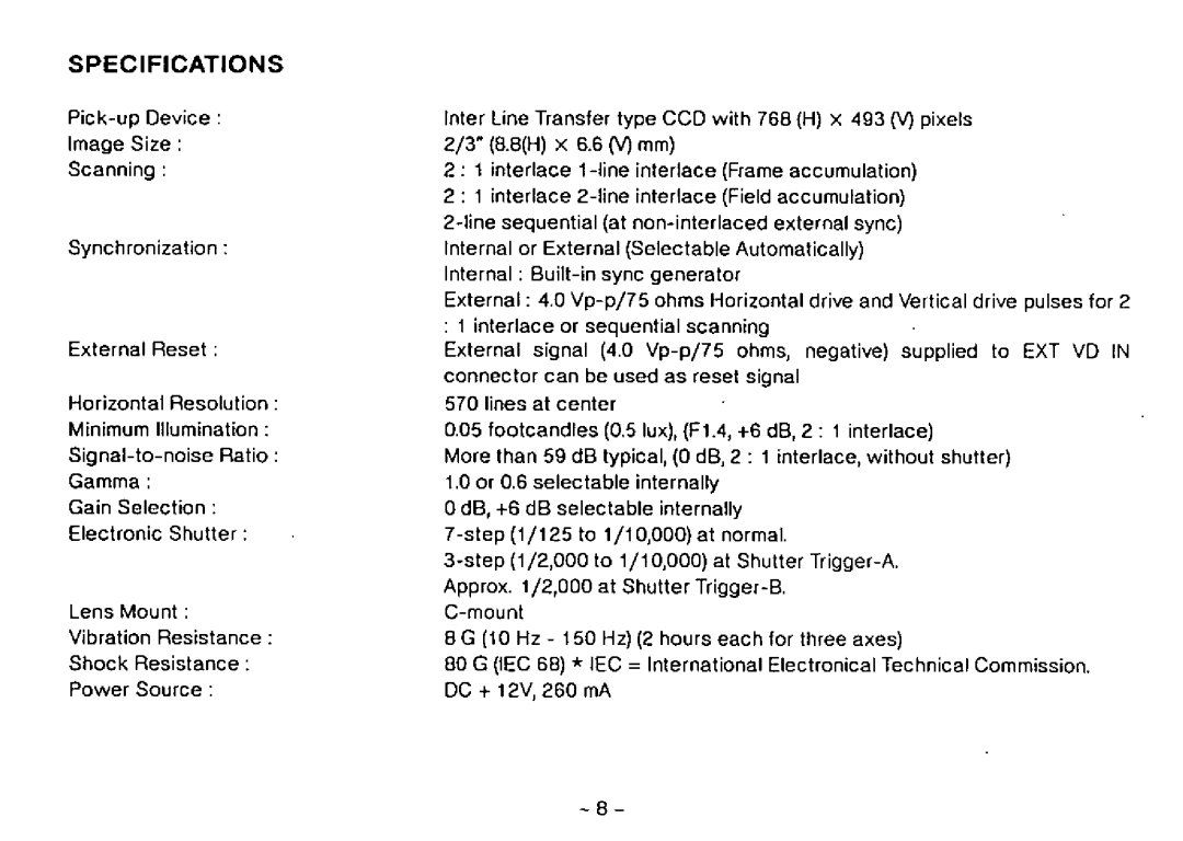 Panasonic GP-MF552 manual 