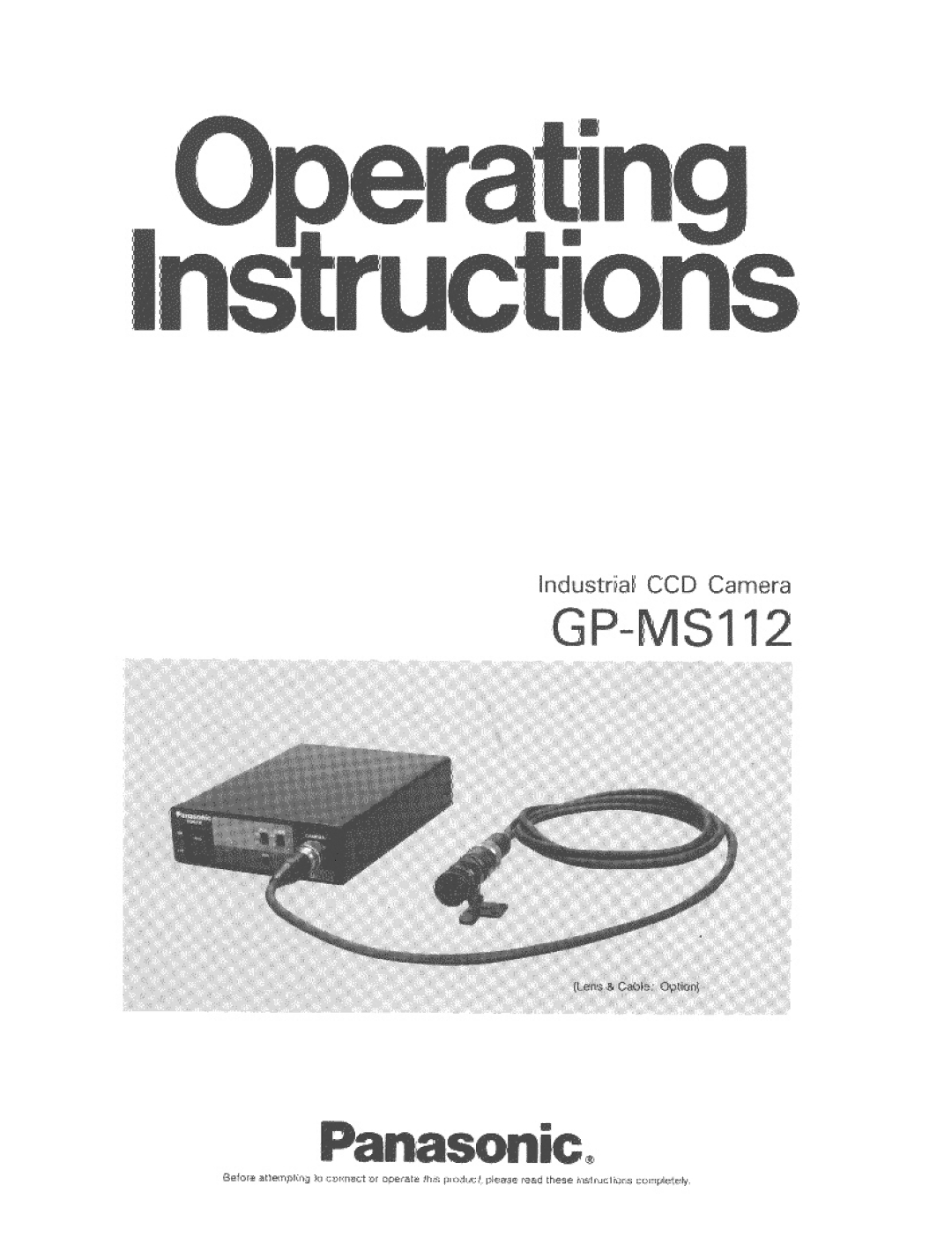 Panasonic GP-MS112 manual 