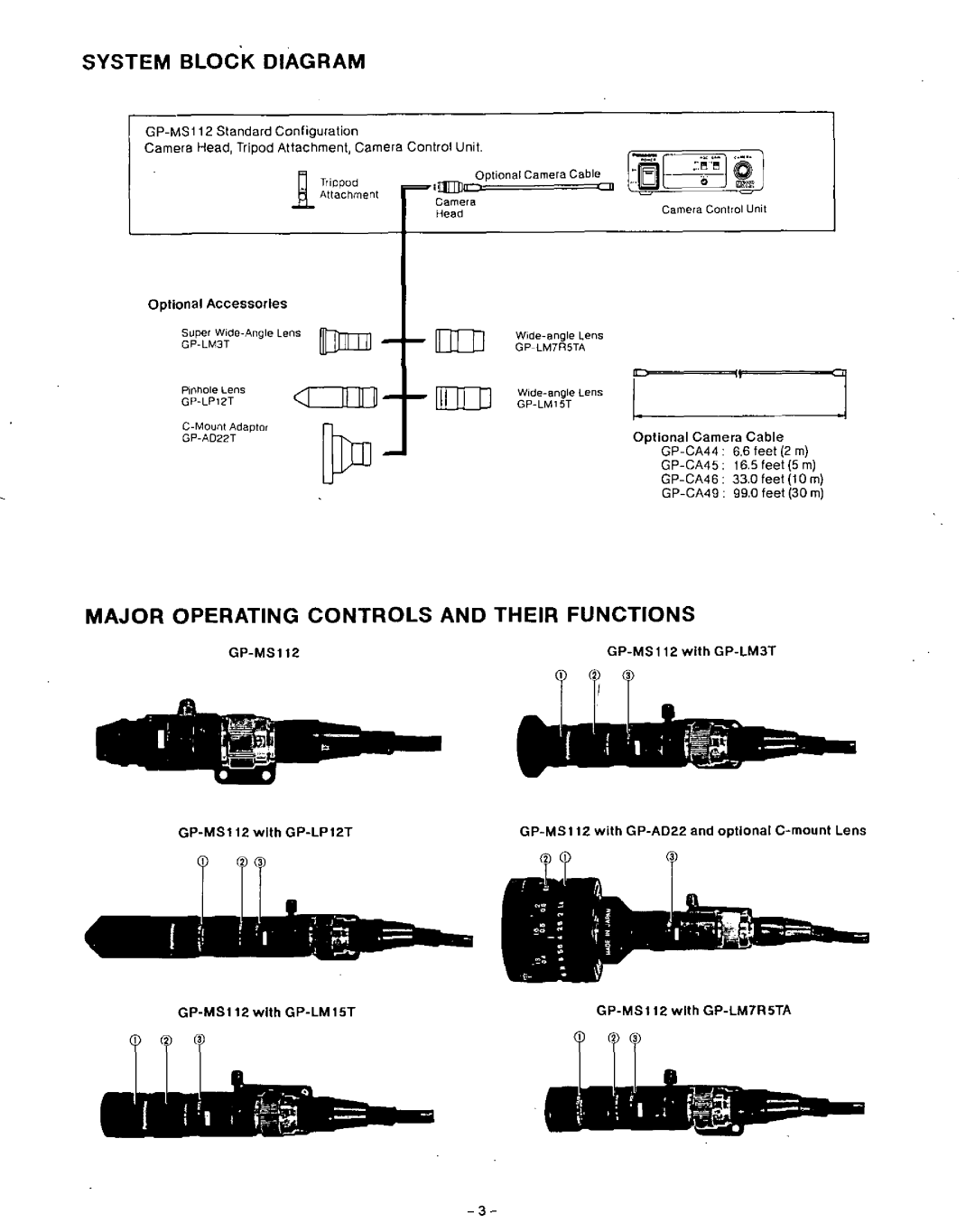 Panasonic GP-MS112 manual 