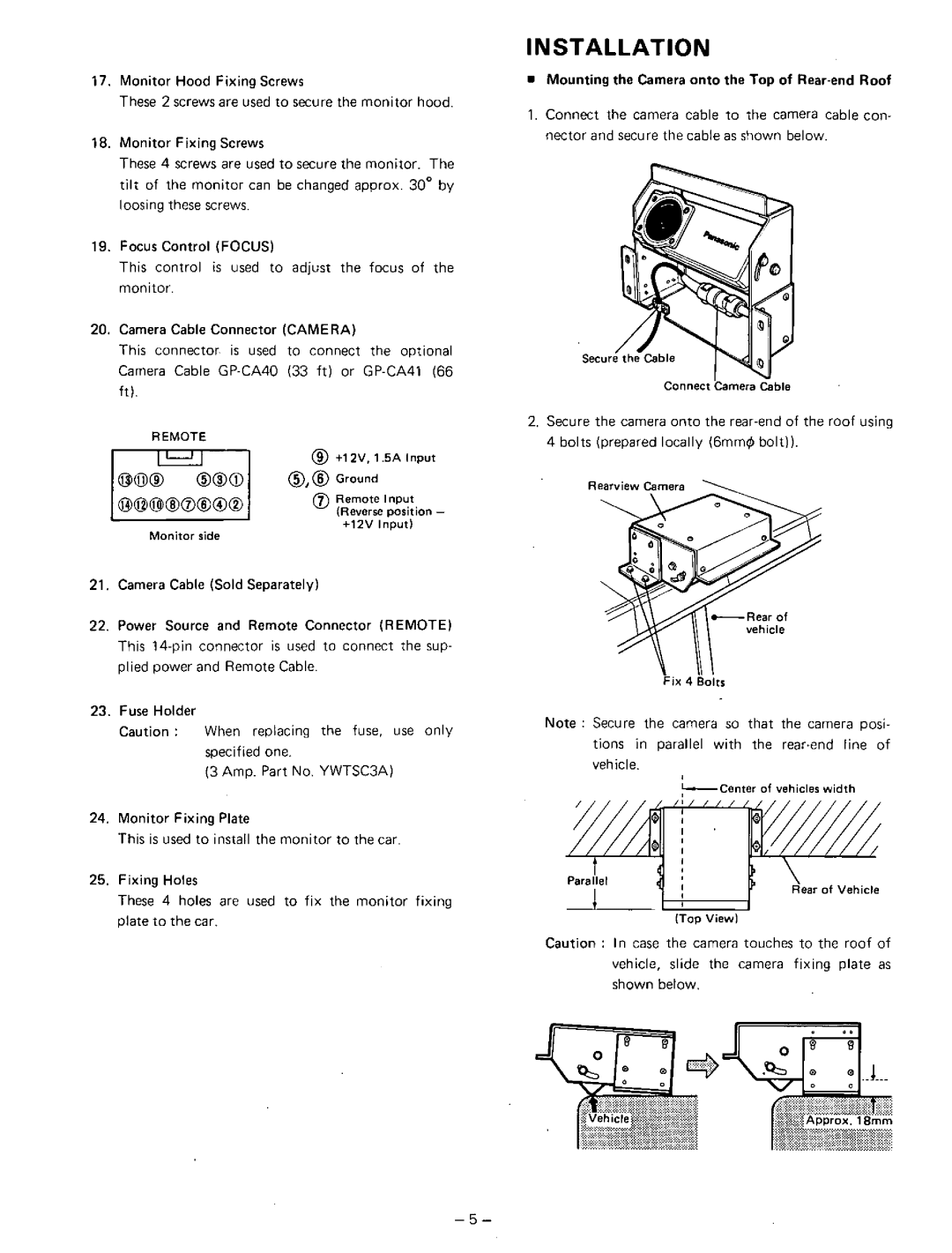 Panasonic GP-RV110 manual 