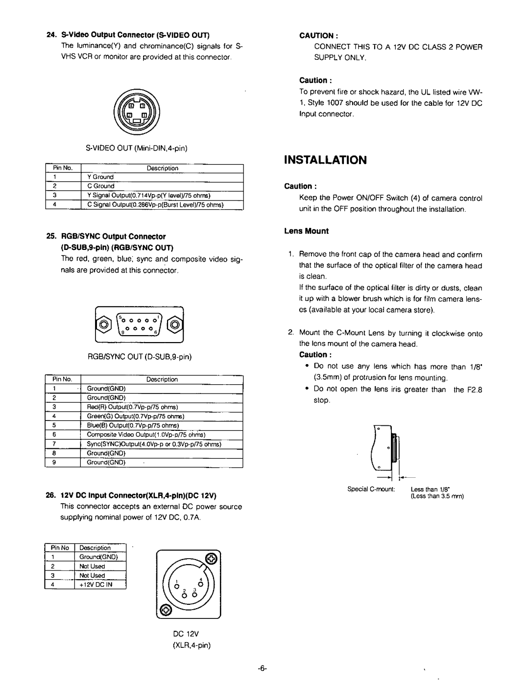 Panasonic GP-US502 manual 