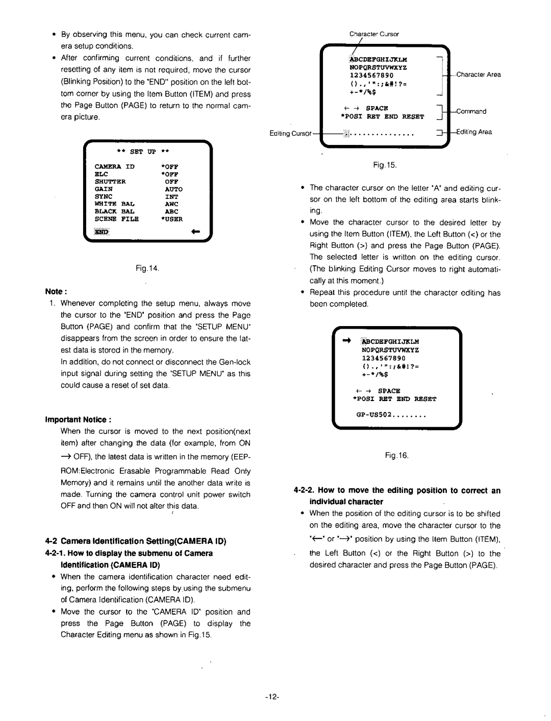 Panasonic GP-US502 manual 