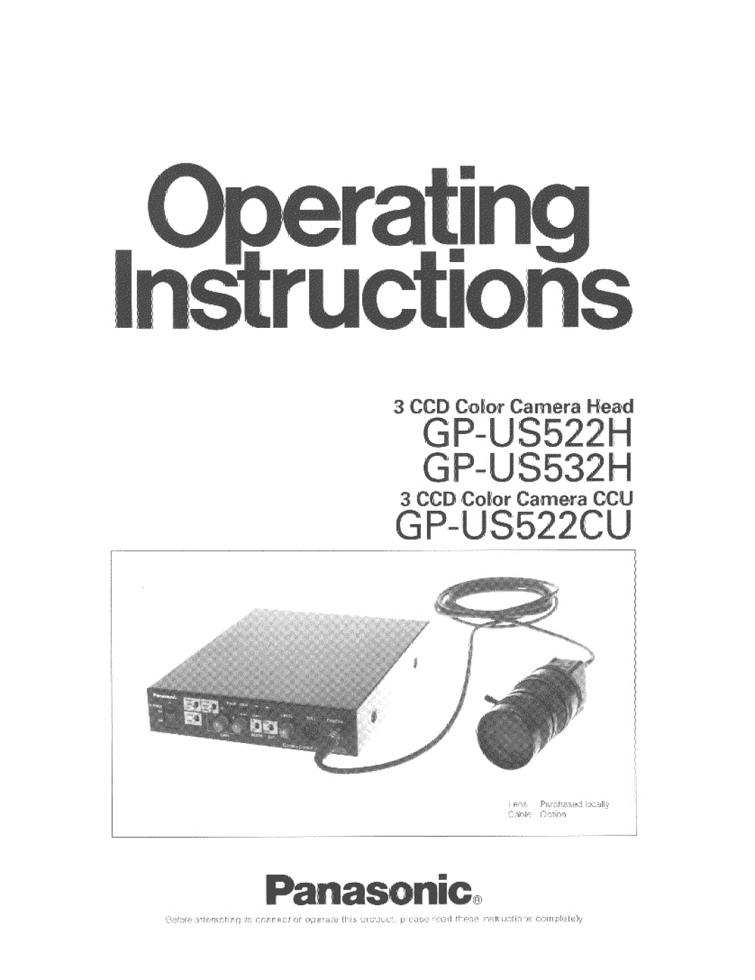 Panasonic GP-US522CU, GP-US522H, GP-US532H manual 