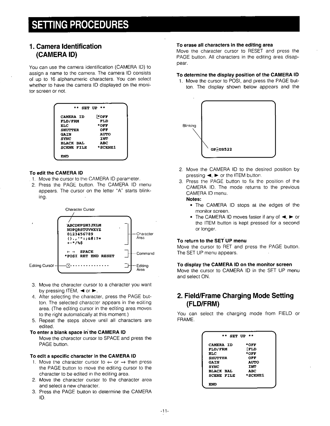 Panasonic GP-US522CU, GP-US522H, GP-US532H manual 