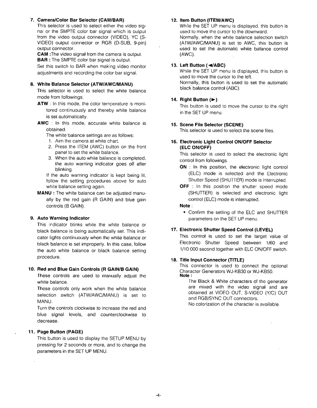 Panasonic GP-US522H, GP-US522CU, GP-US532H manual 