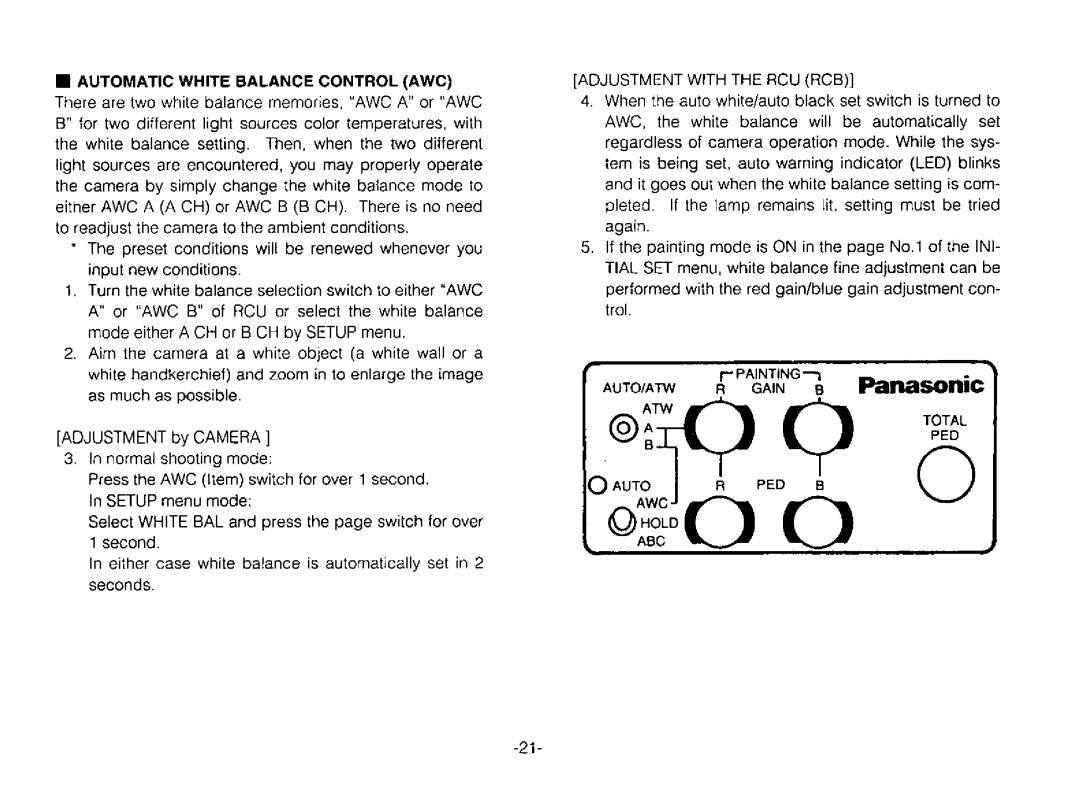 Panasonic GPUR612 manual 