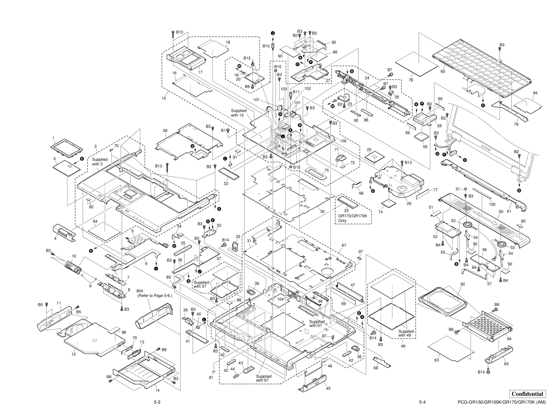 Panasonic PCG-GR150, GR170K, GR150K service manual B3K 