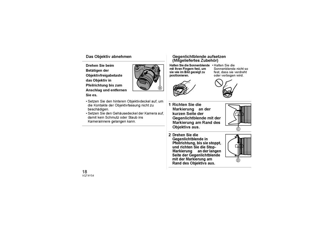 Panasonic H-FS14140 operating instructions VQT4Y54 