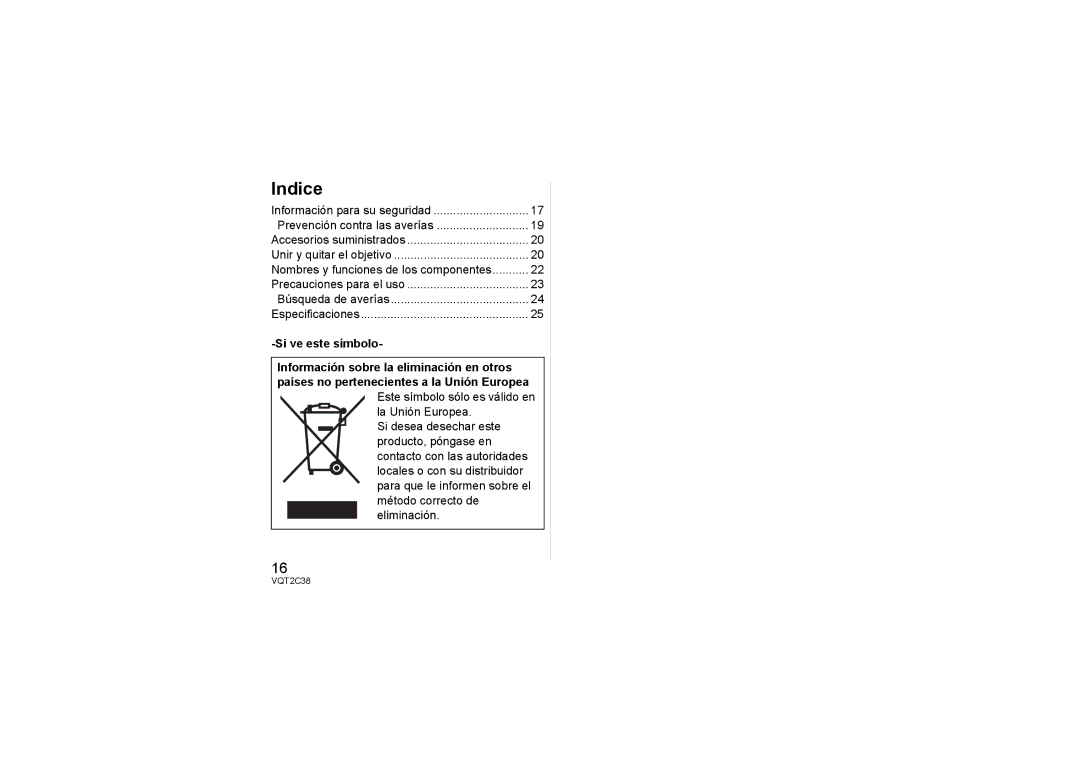 Panasonic H-VS014140 operating instructions Prevención contra las averías, Búsqueda de averías, Si ve este símbolo 