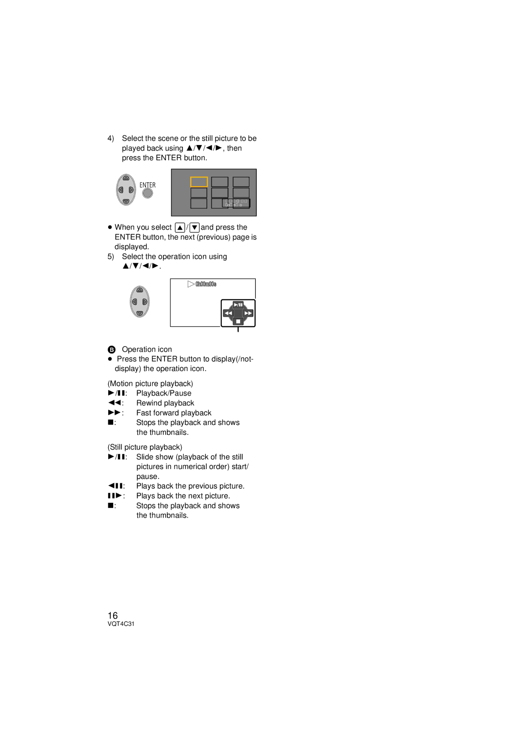 Panasonic HC-V10M, HC-V11M, HCV10K owner manual Displayed Select the operation icon using 2/1 