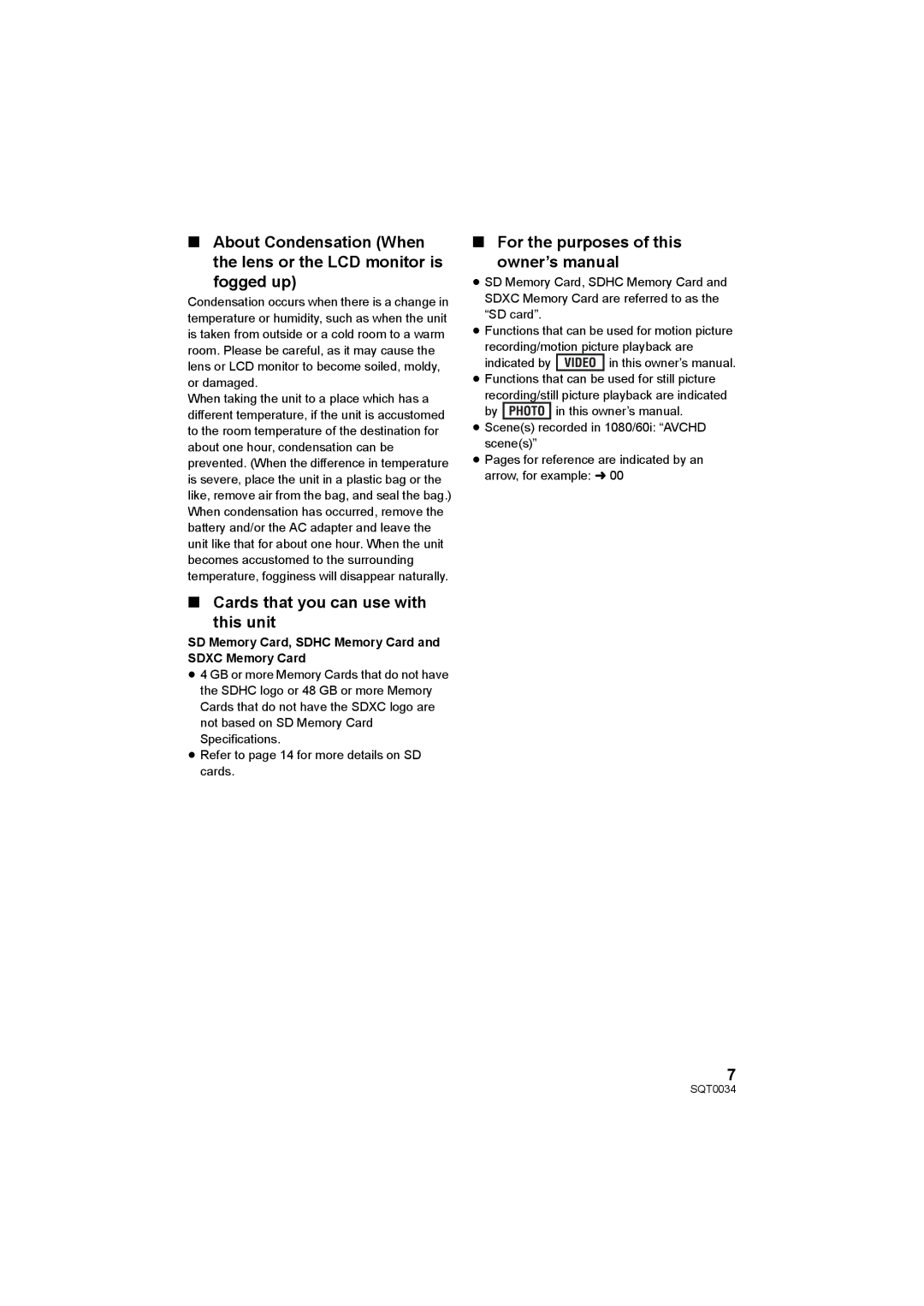 Panasonic HC-V130P owner manual Cards that you can use with This unit, For the purposes of this 