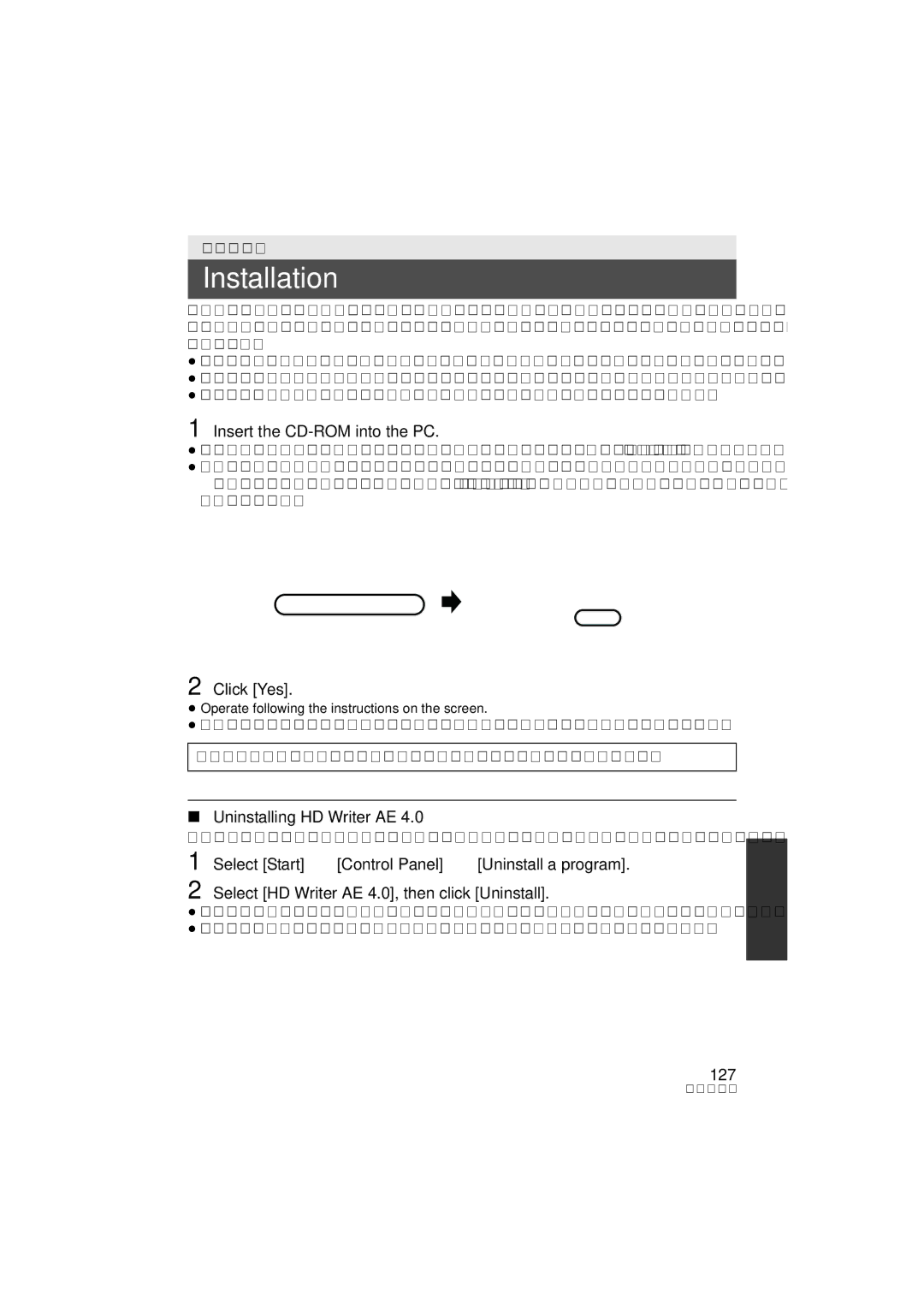 Panasonic HC-V500M owner manual Installation 