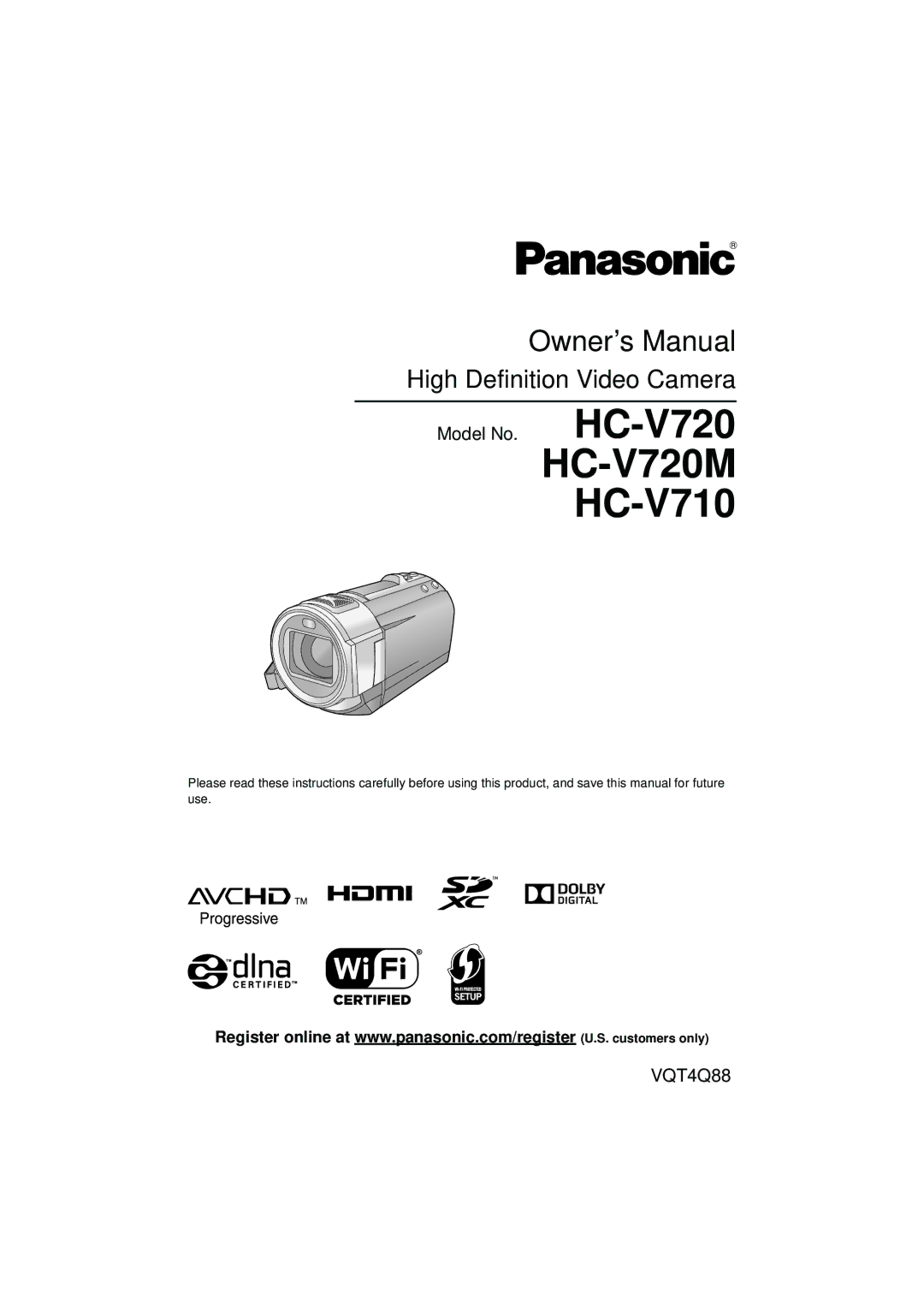 Panasonic owner manual HC-V720M HC-V710 