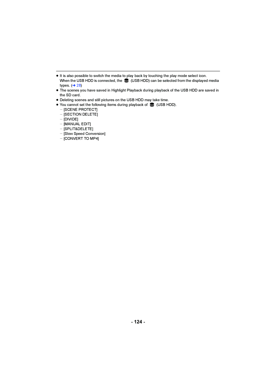 Panasonic HC-V750, HC-W850 owner manual 124 