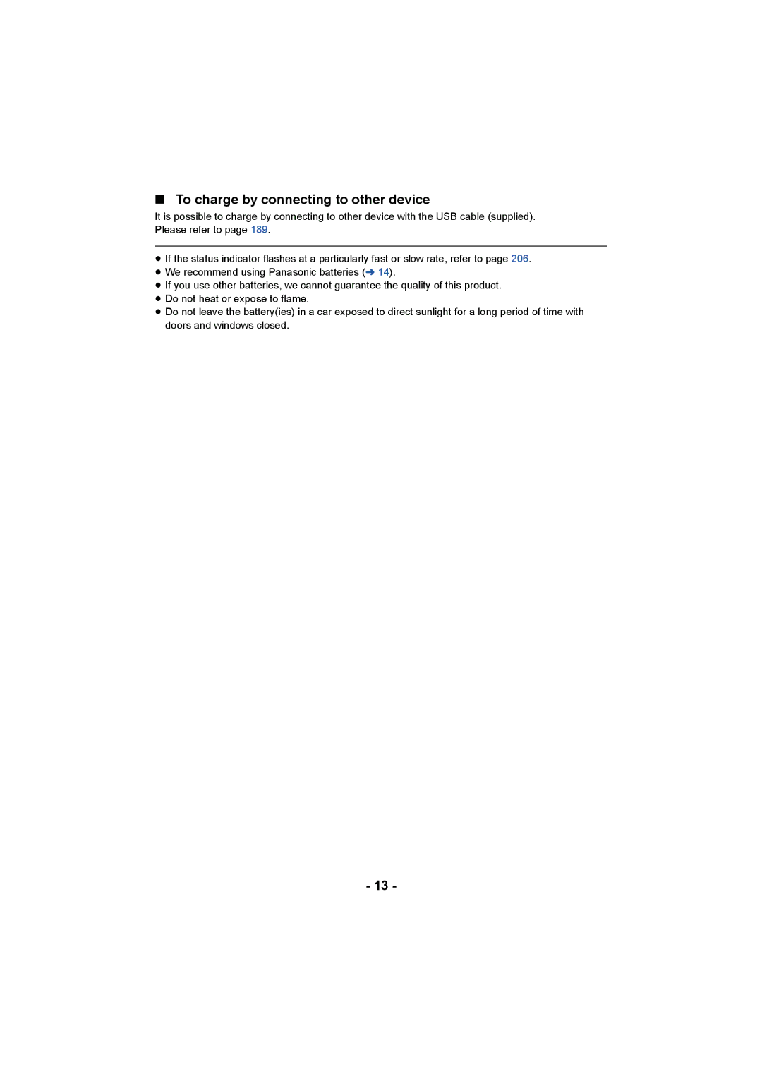 Panasonic HC-W850, HC-V750 owner manual To charge by connecting to other device 