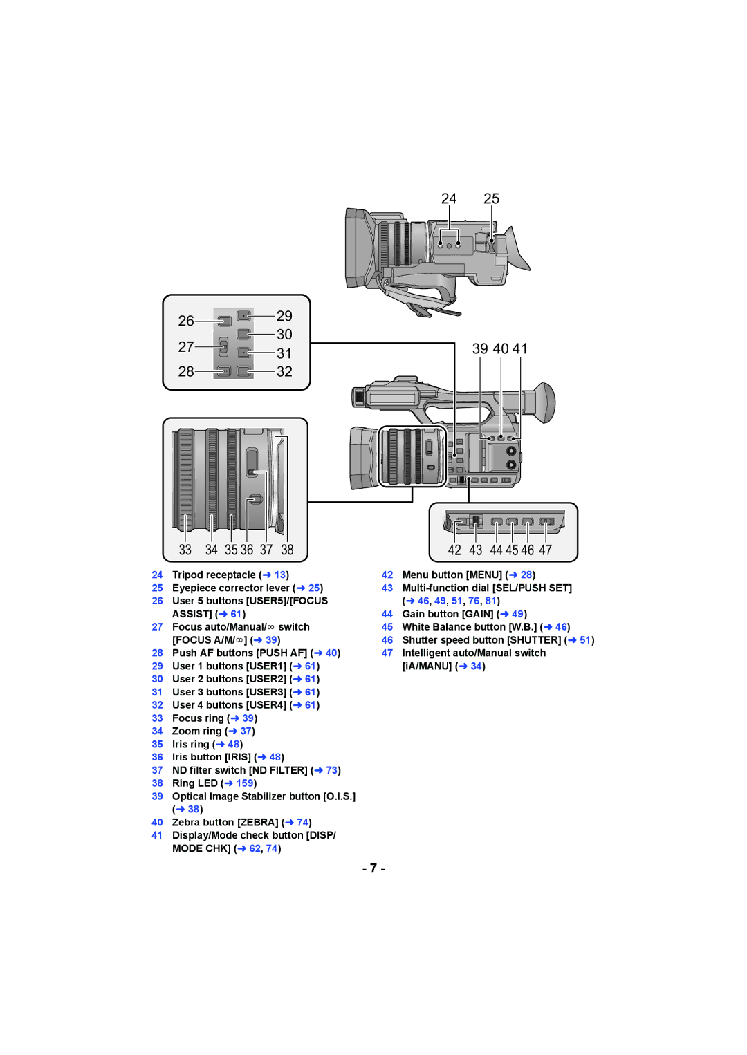 Panasonic HC-X1000 owner manual 39 40 