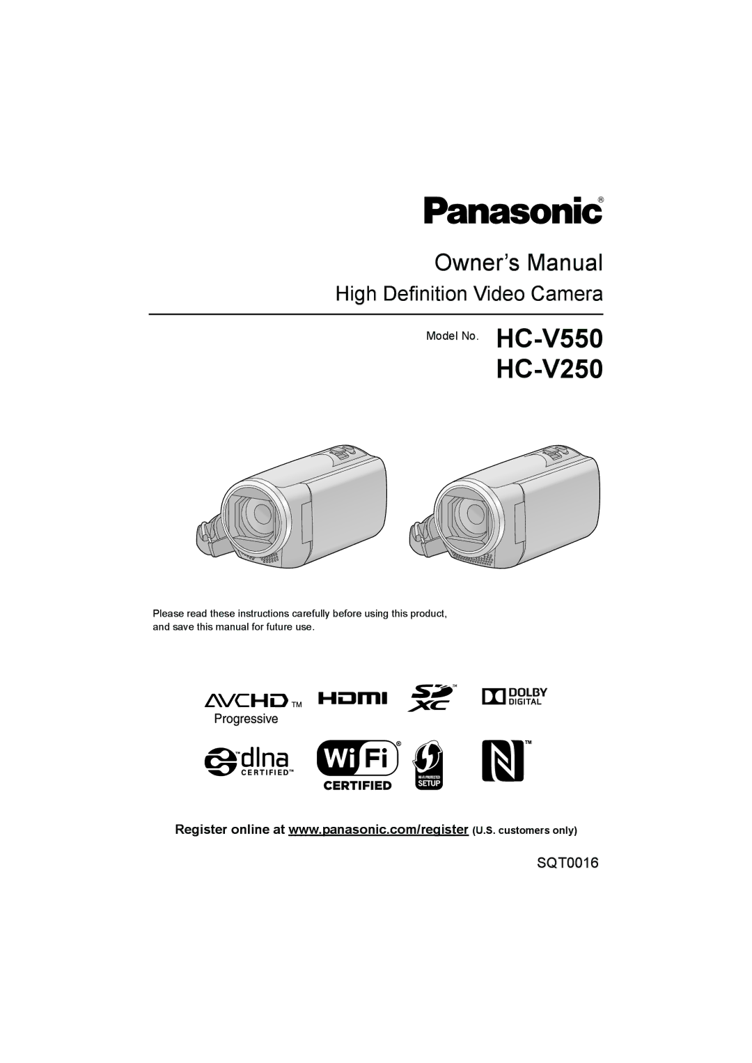 Panasonic HCV550K owner manual HC-V250 