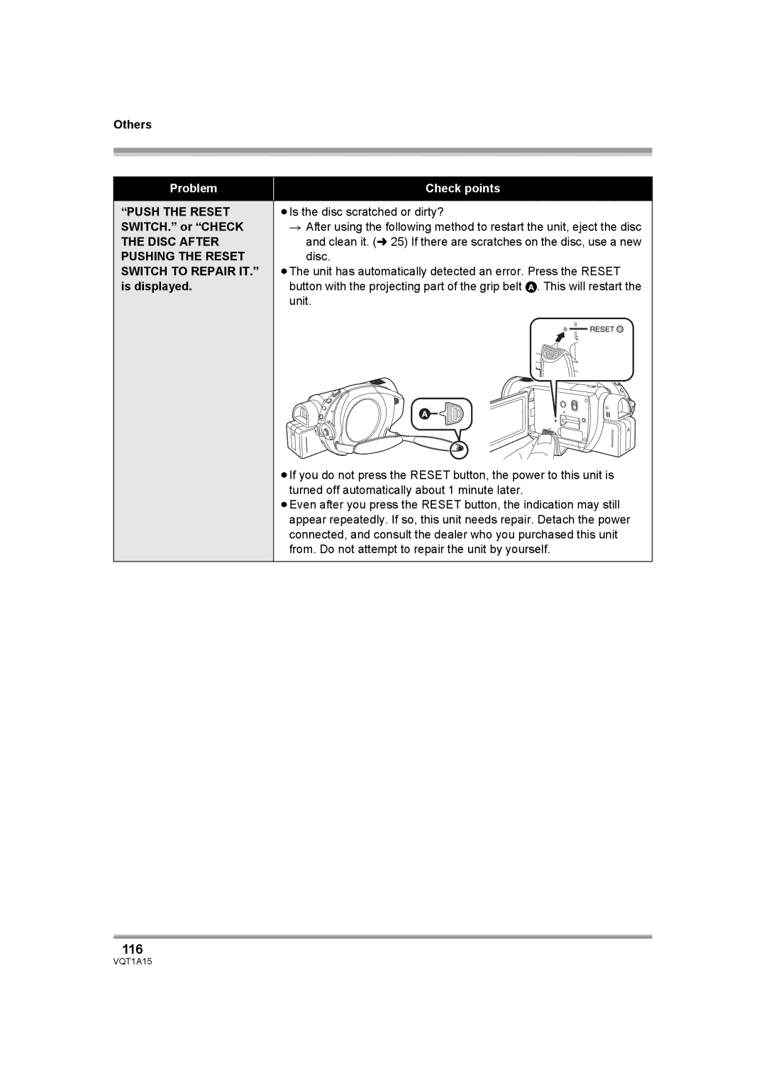 Panasonic HDC-DX1 operating instructions 116 