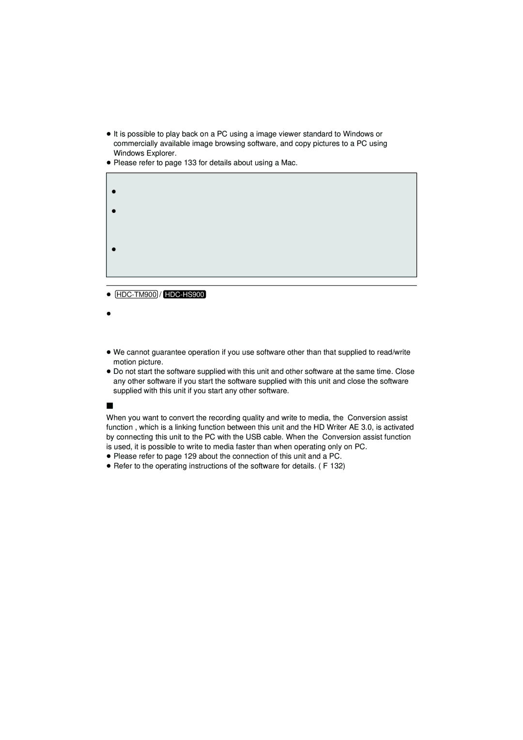 Panasonic HDC-SD900, HDC-HS900, HDC-TM900 operating instructions About Conversion assist function, 122 