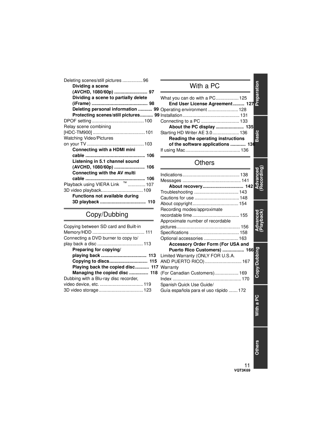 Panasonic HDC-TM900P/PC, HDC-HS900P/PC owner manual Preparation, Basic, With a PC 