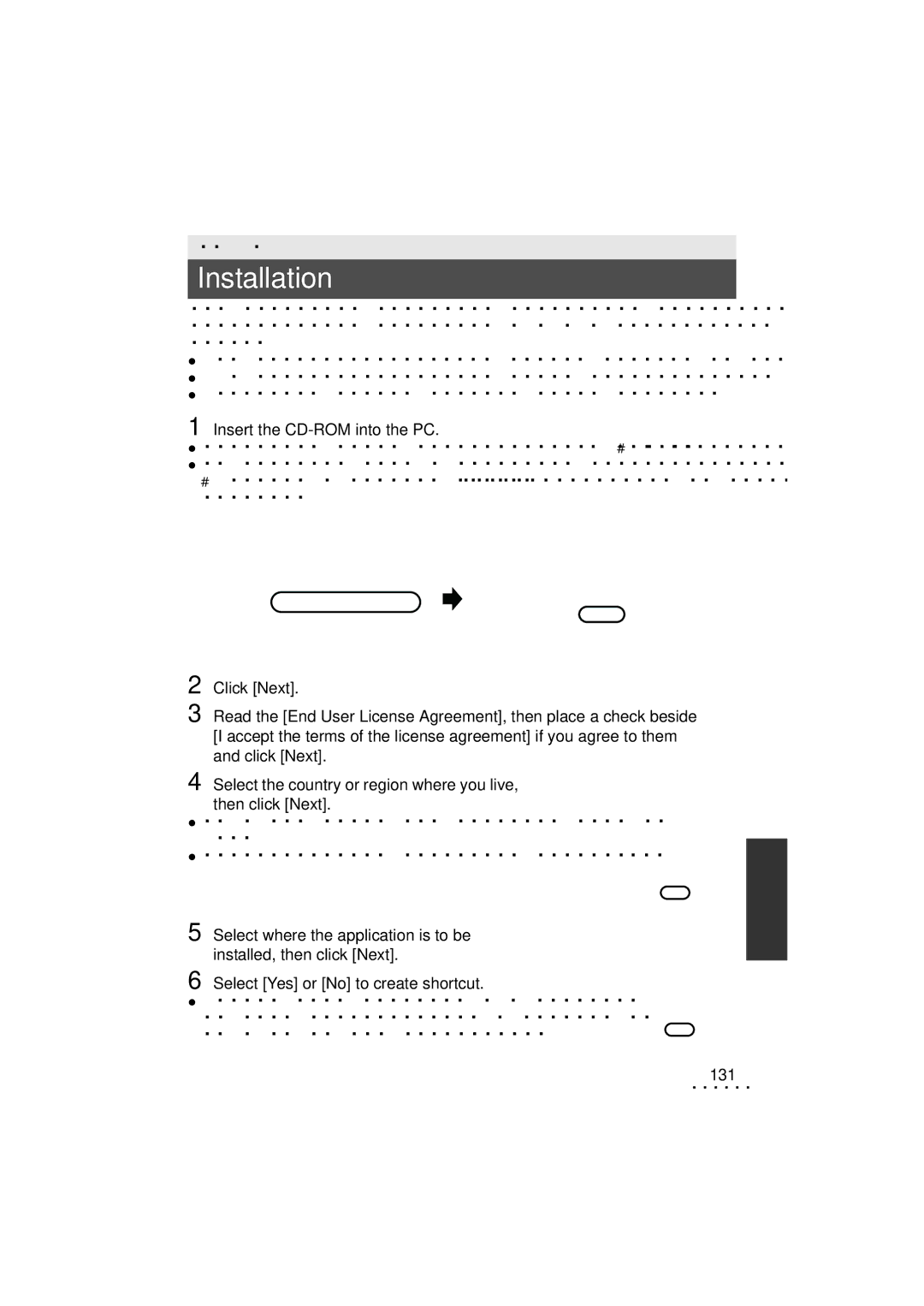 Panasonic HDC-TM900P/PC, HDC-HS900P/PC owner manual Installation, Insert the CD-ROM into the PC, 131 