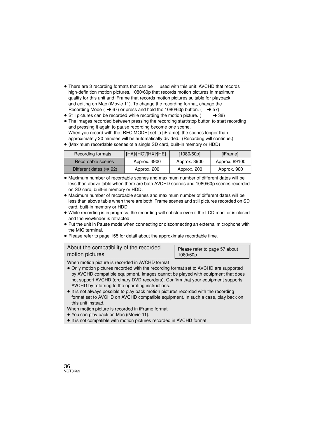 Panasonic HDC-HS900P/PC, HDC-TM900P/PC owner manual About the compatibility of the recorded motion pictures 