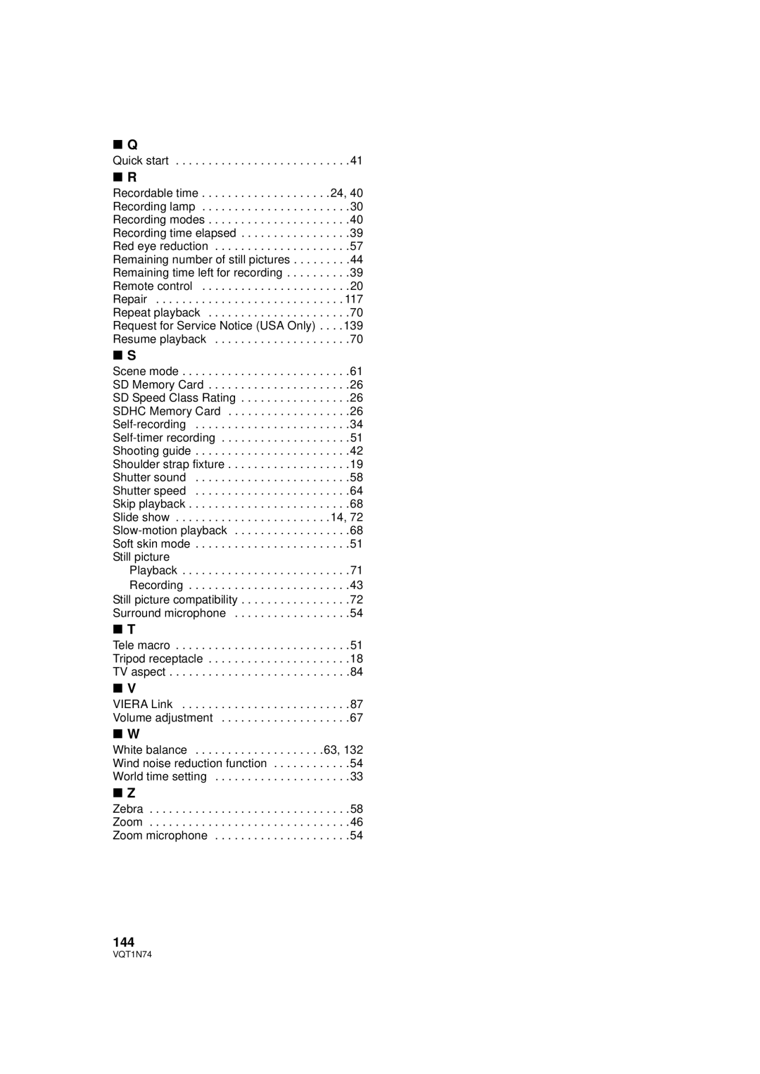 Panasonic HDC-HS9PC operating instructions 144 